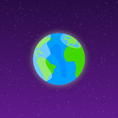 Colorful earth planet icon