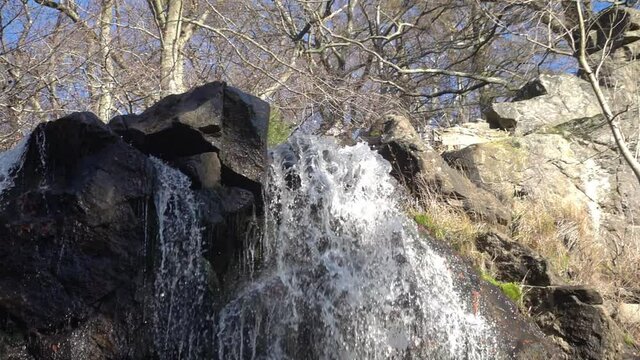 Slow motion picture of the upper part of the Radau waterfall near Bad Harzburg