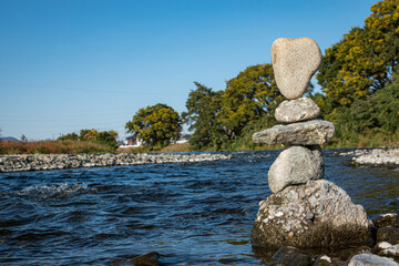 屋外ロックバランス