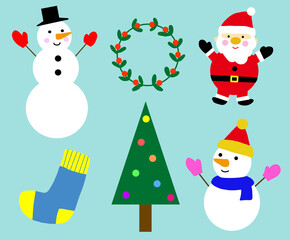 サンタなどクリスマスイラスト集