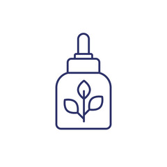 herbal homeopathic medicine line icon