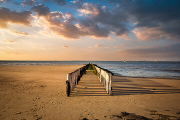 Beach at Brekens at low tide