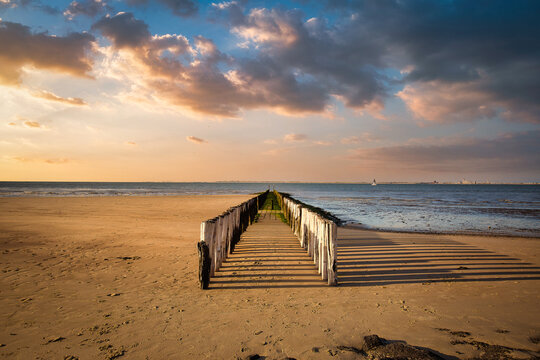 Beach at Brekens at low tide