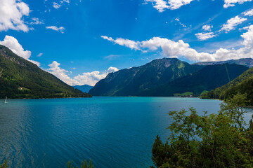 lake in the mountains Achensee austria, Lake Achen is a lake north of Jenbach in Tyrol