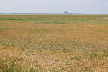 mont-saint-michel bay in normandy (france) 