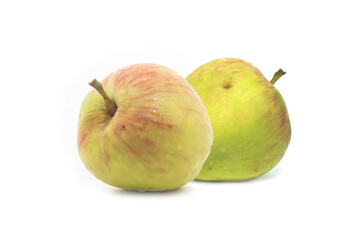 Green apple on white backgrounds