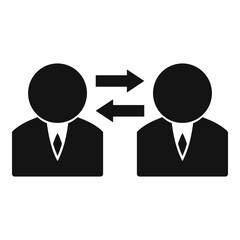 Change office worker icon. Simple illustration of change office worker vector icon for web design isolated on white background