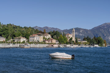 Fototapeta na wymiar Lake Como and Tremezzo waterfront, Italy