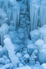 Fototapeta na wymiar Ice design, Winter landscape in Dolomites, Unesco World Heritage Site, Italy, Europe
