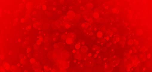 Abstract red christmas background of glitter vintage lights, blur banner background
