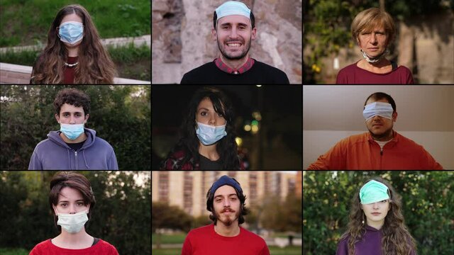 wear the mask uncorrectly - people wear the mask in a strange way