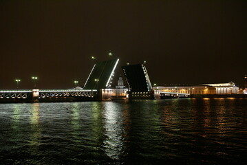 Fototapeta na wymiar Palace Bridge, Saint Petersburg,