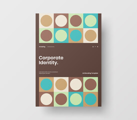 Abstract corporate identity report cover. Geometric vector business presentation design layout. Amazing company illustration brochure template.