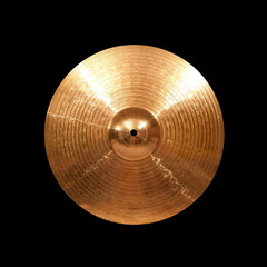 Hi hat cymbal isolated on black background