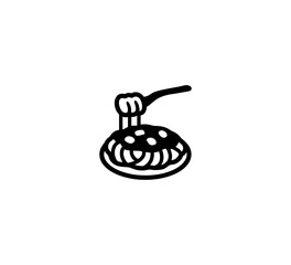 Spaghetti vector isolated icon illustration. Spaghetti icon
