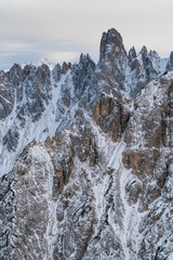 Landscape from the path to the Tre Cime di Lavaredo, Dolomites, Unesco World Heritage Site, Italy, Europe