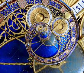 Abstract ancient zodiac clock. Abstract Astronomical clock