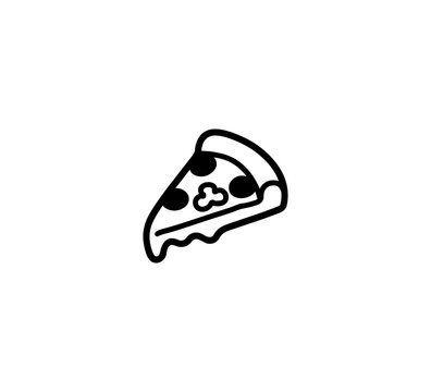 Pizza slice vector isolated icon illustration. Pizza icon