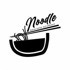 Noodle Logotype design with chopsticks