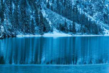Lago Braies, Dolomites, Unesco World Heritage Site, Italy, Europe