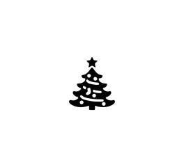 Christmas tree vector isolated icon illustration. Christmas tree icon