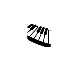 Piano keyboard vector isolated icon illustration. Piano keyboard icon