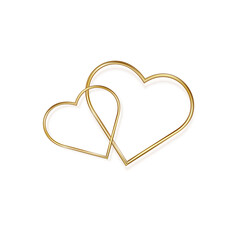 Golden metal heart. 
