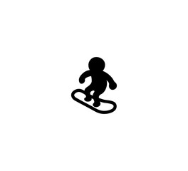 Snowboarding vector isolated icon illustration. Snowboard icon