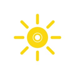 Sun storage platform logo design. Sun and storage, cassette, retention, element design.