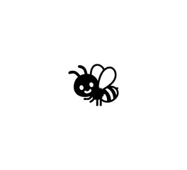 Honeybee vector isolated icon illustration. Honeybee icon