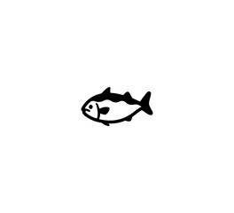 Tuna fish vector isolated icon illustration. Fish icon