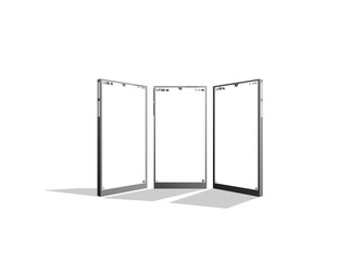 Abstract mobile blank surface template for insert text in space , vector art and illustration.