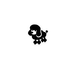 Poodle dog vector isolated icon illustration. Poodle dog icon