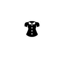 Woman’s shirt vector isolated icon illustration. Woman’s shirt icon
