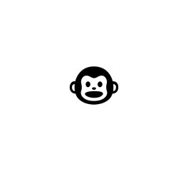 Monkey face vector isolated icon illustration. Monkey head icon