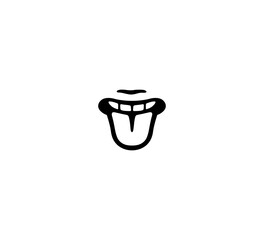 Tongue vector isolated icon illustration. Tongue icon