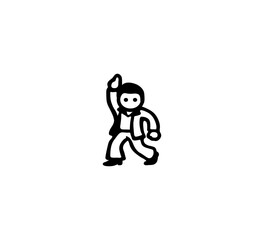 Dancing man vector isolated icon illustration. Dancing man icon