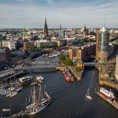 Obraz premium Aerial view of Hamburg