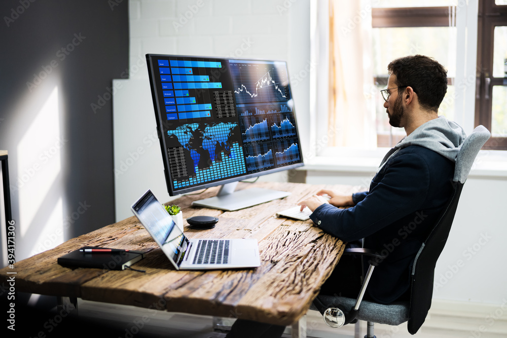 Aufkleber KPI Business Analytics Data Dashboard. Analyst