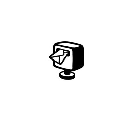 Mailbox vector isolated icon illustration. Mailbox icon