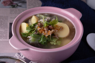 Clear Soup with Tofu and Minced Pork