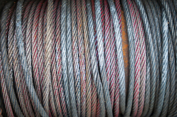 Ropes used by fishing boats.