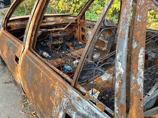 Old rustic broken car