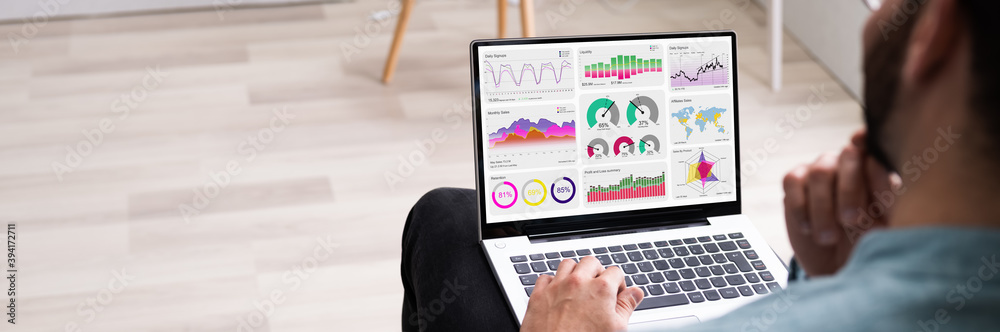 Poster kpi business analytics data dashboard