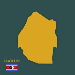 Illustration d'une carte de l'Eswatini (Swaziland)