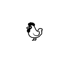 Rooster vector isolated icon illustration. Rooster icon