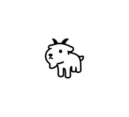Goat vector isolated icon illustration. Goat icon