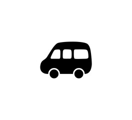 Minivan vector isolated icon illustration. Minivan icon