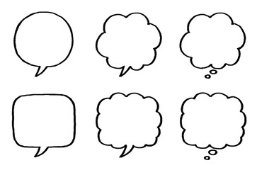 シンプルでかわいいミニ吹き出しセット