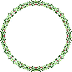 christmas wreath with holly berries